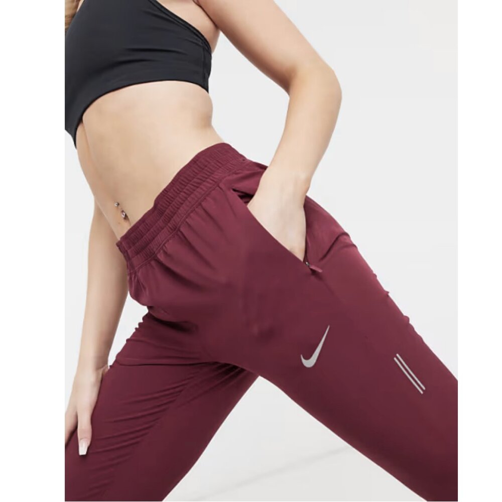 Nike Burgundy Dri-FIT Swift Running Pants